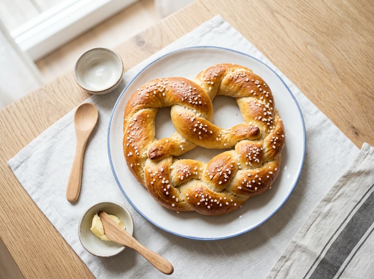 Milde Neujahrs-Brezeln aus weichem Hefeteig