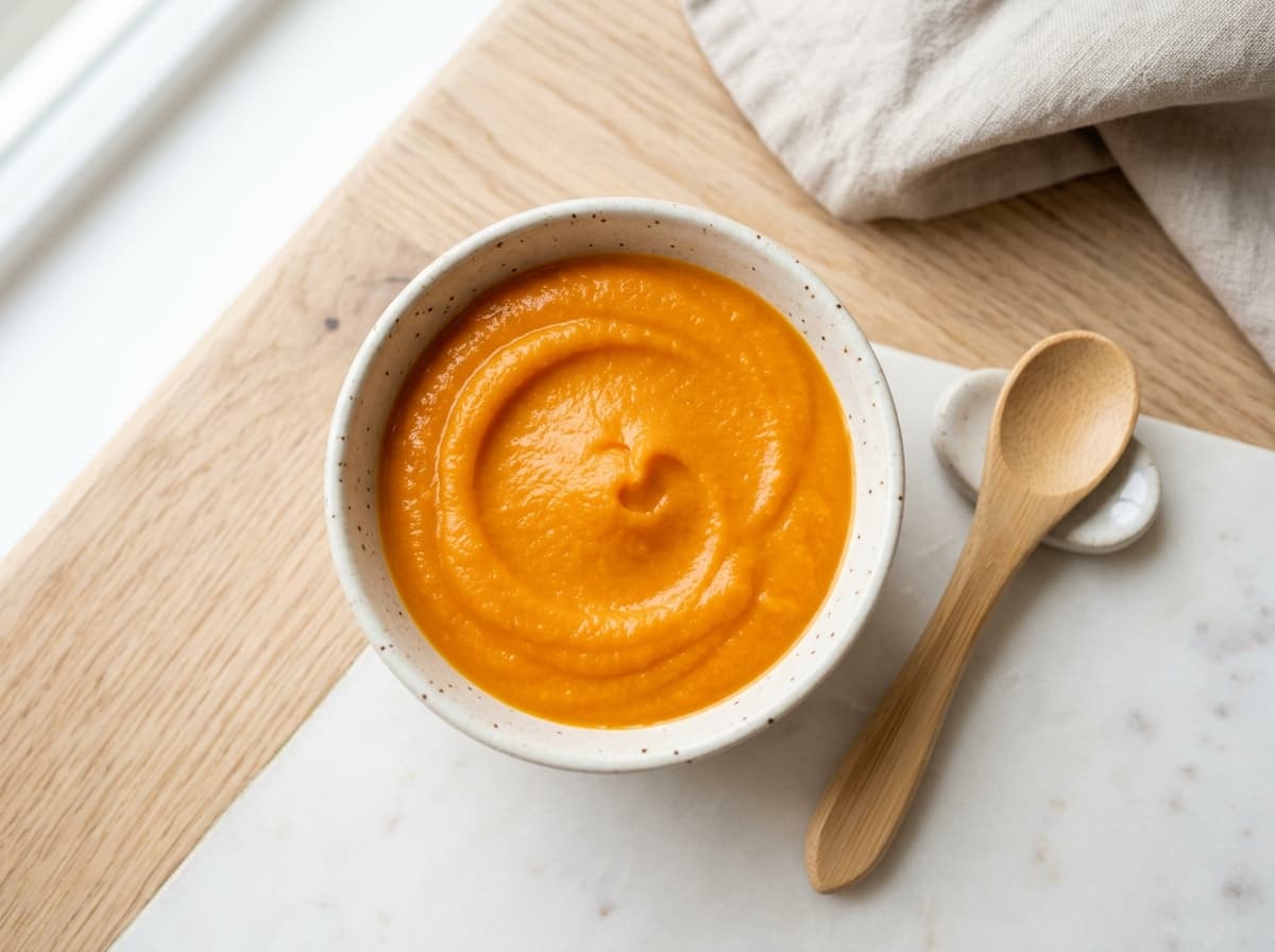 Erfrischender Naturjoghurt mit Himbeerpüree für Babys