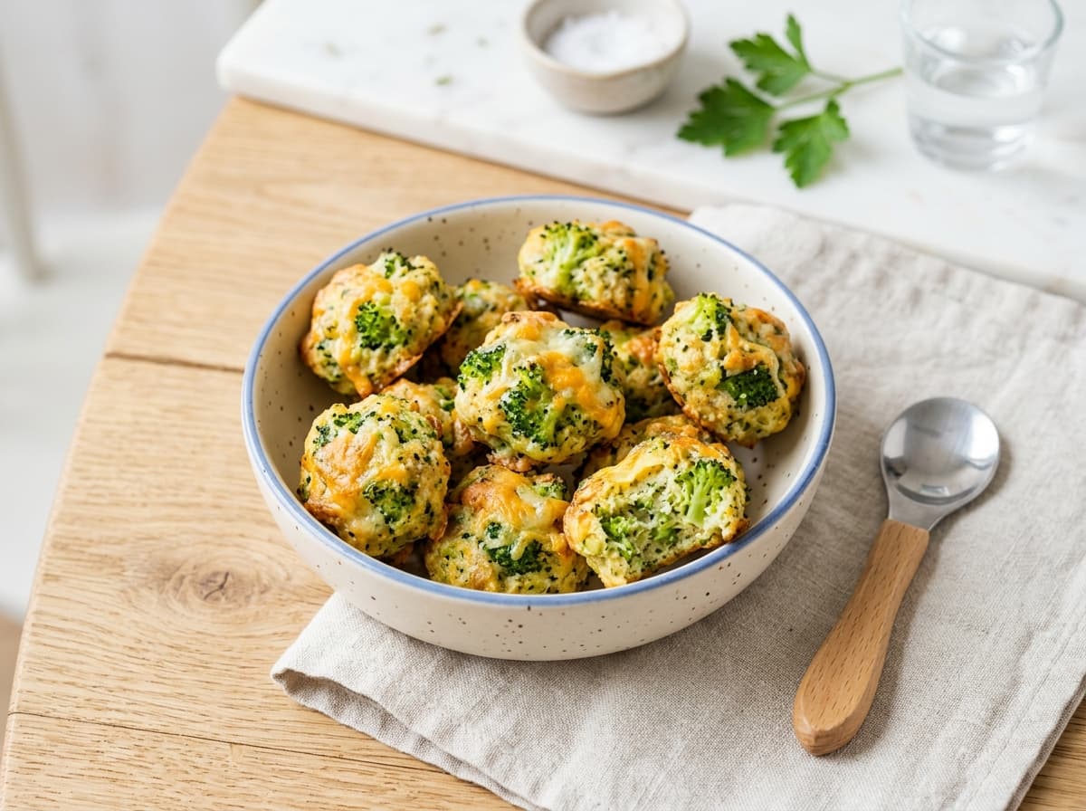 Saftige Brokkoli-Käse-Häppchen für Kleinkinder