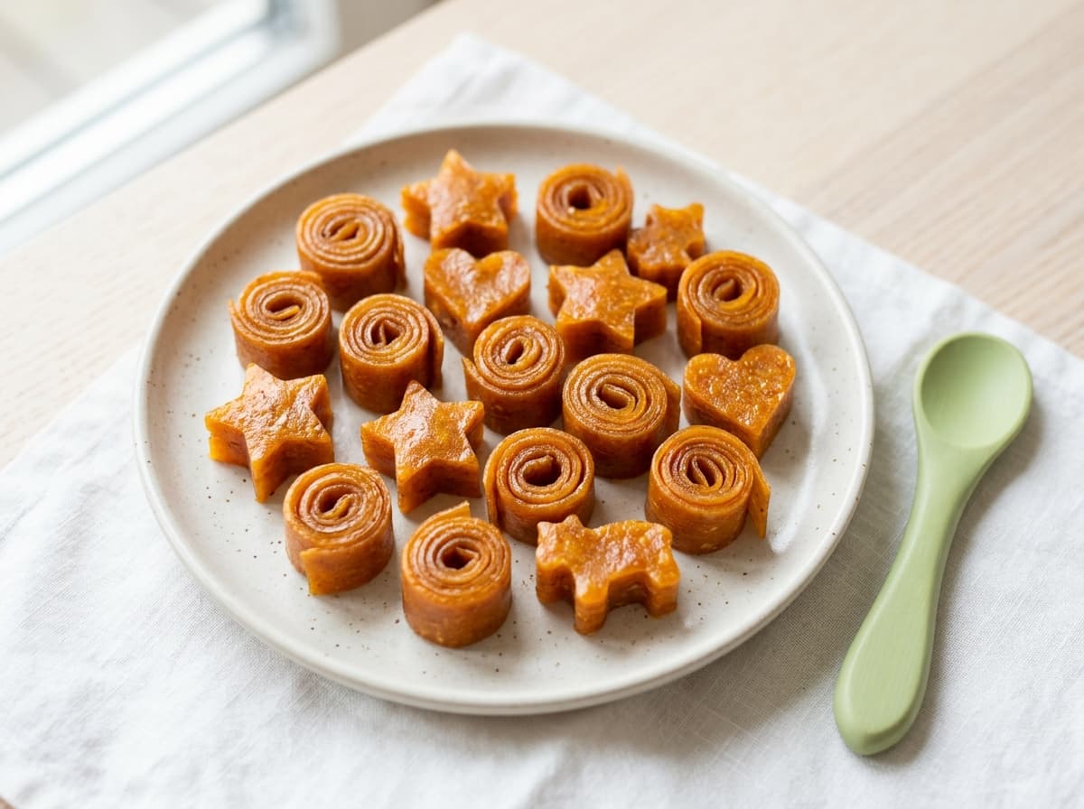 Selbstgemachtes Apfel-Mango-Fruchtleder für Kinder