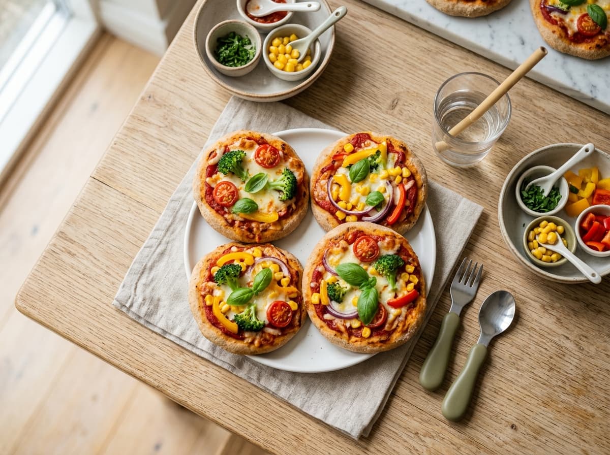 Bunte Mini-Gemüsepizzen zum Selbstbelegen: Ein leckeres Familienrezept
