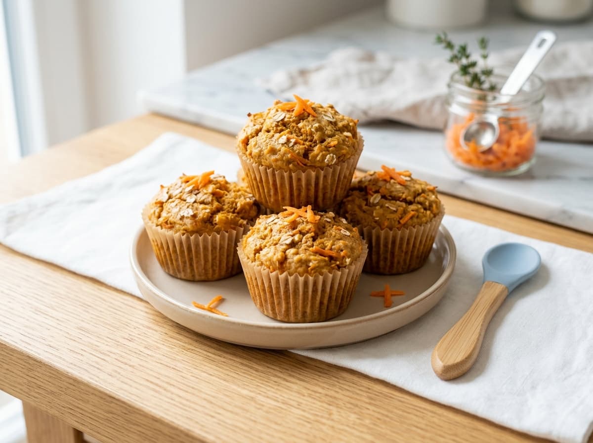 Saftige Dinkel-Karotten-Muffins für Kleinkinder