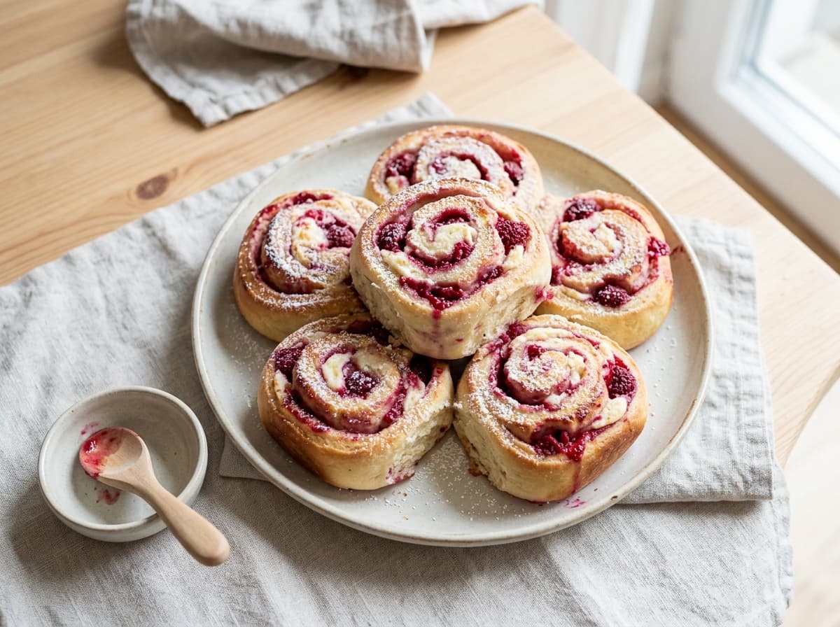 Himbeer-Quark-Schnecken zum Backen mit Kindern