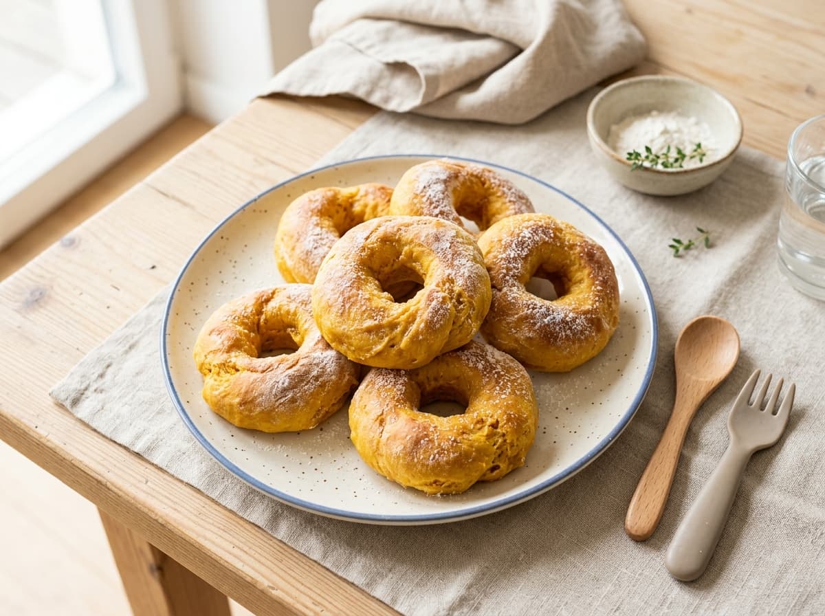 Weiche Kürbis-Hefe-Kringel zum Formen und Naschen