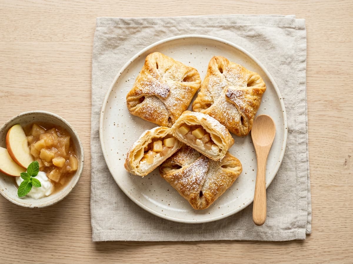 Milde Apfel-Quark-Taschen zum Selberfalten