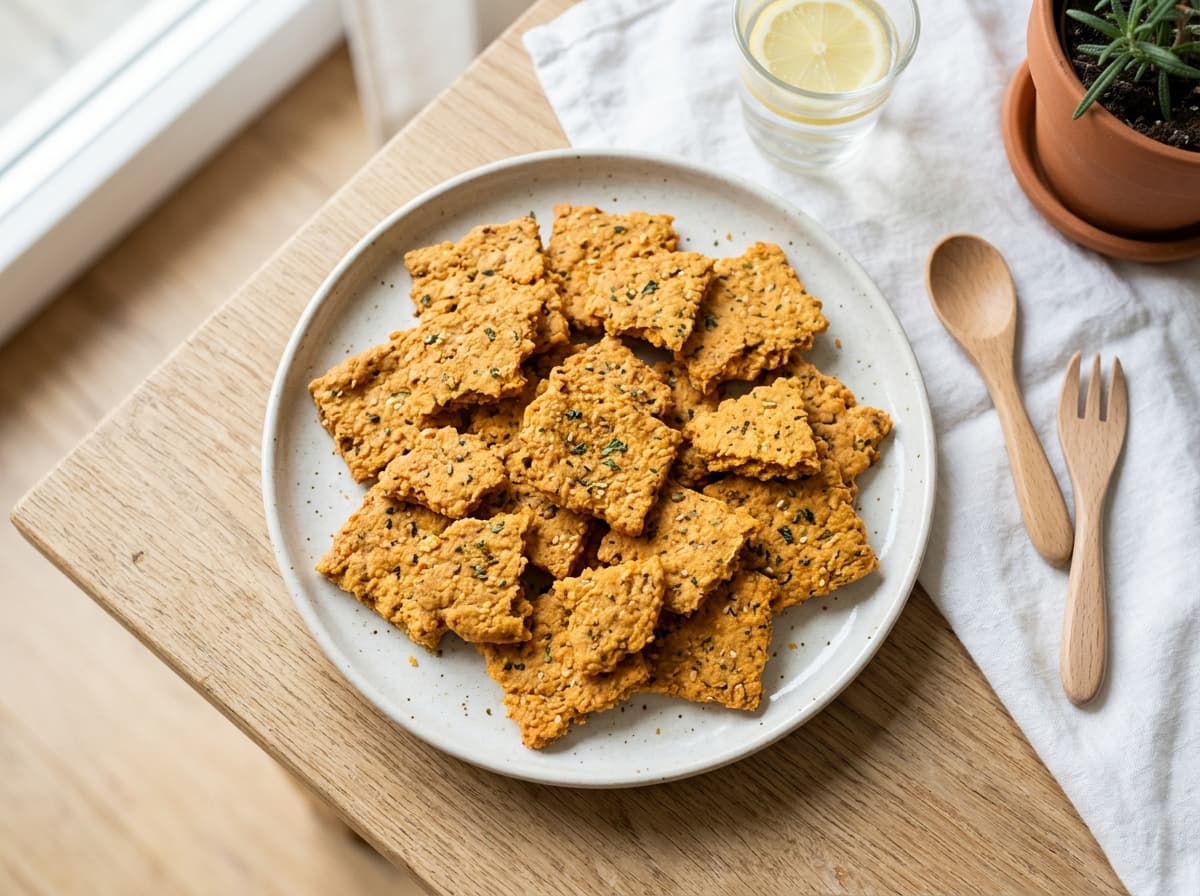 Milde Rote-Linsen-Cracker zum Brechen