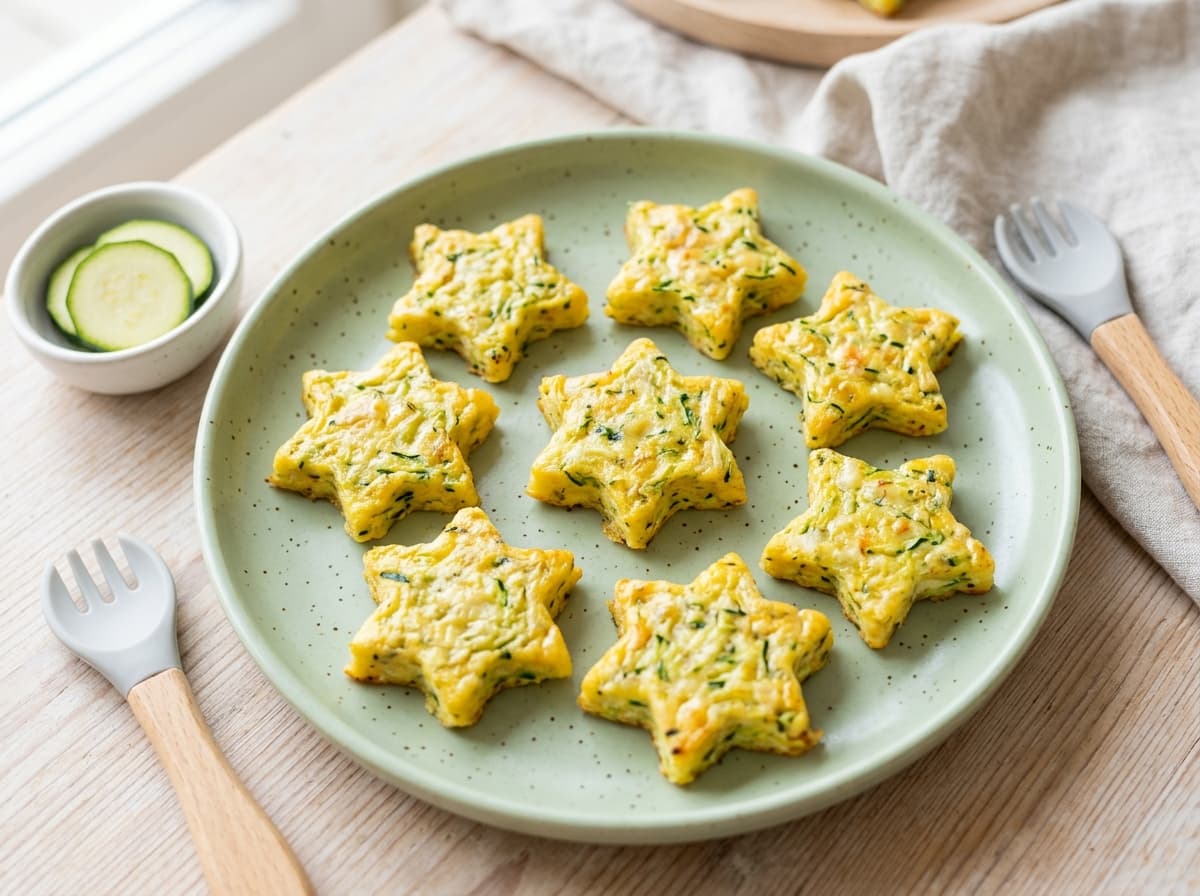 Weiche Zucchini-Käse-Sterne zum Ausstechen für Kleinkinder