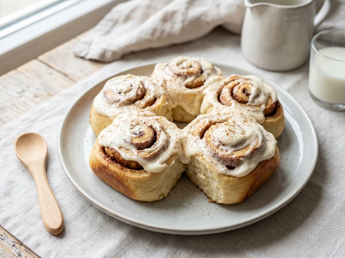 Fluffige Zimtschnecken mit Frischkäse-Frosting