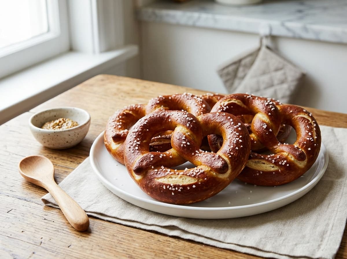 Selbstgemachte Laugenbrezeln backen mit Kindern