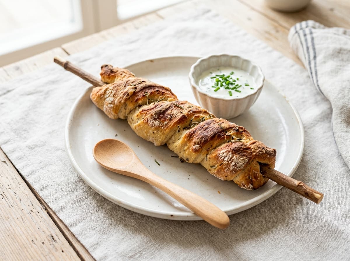 Knuspriges Stockbrot aus dem Backofen