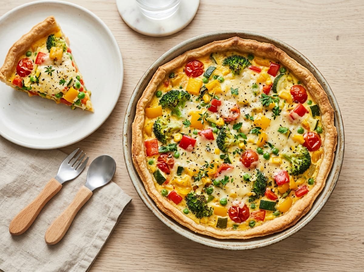 Bunte Gemüse-Quiche für kleine Helfer