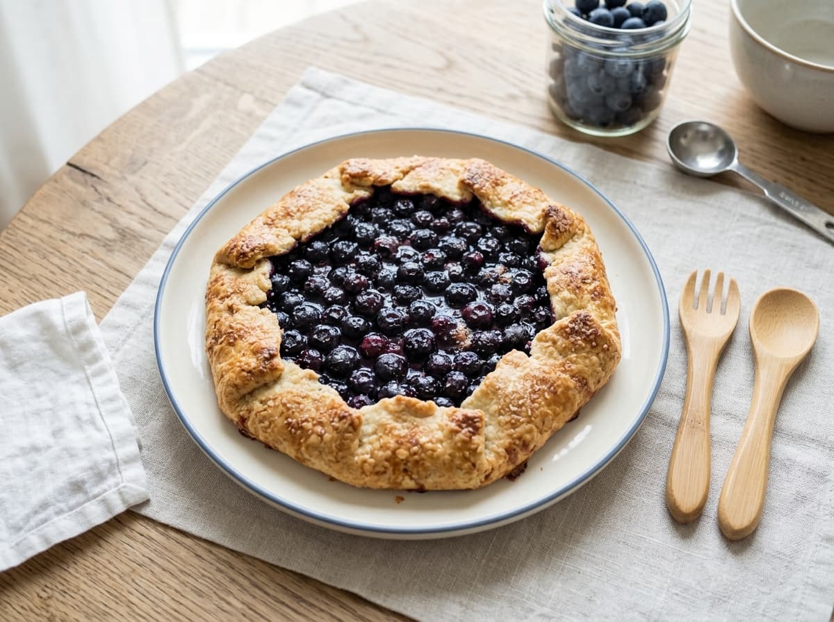 Einfache Blaubeer-Galette zum Selberfalten für Kinder