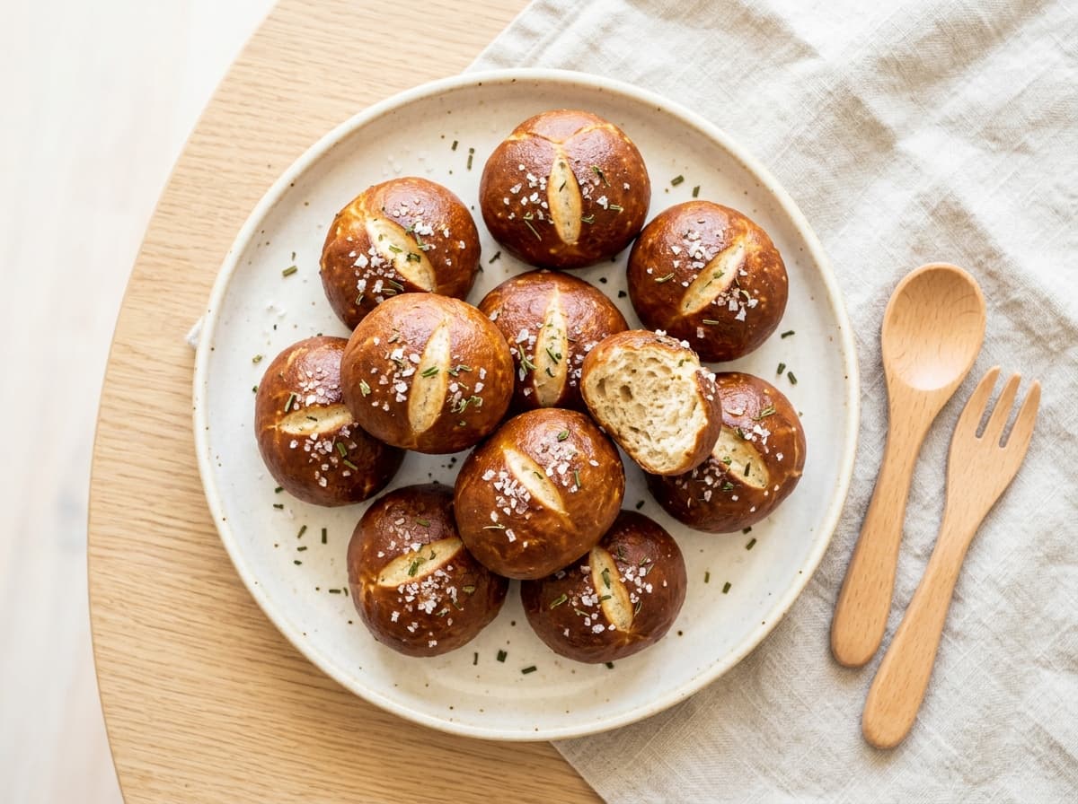 Herzhafte Laugenkastanien aus Hefeteig