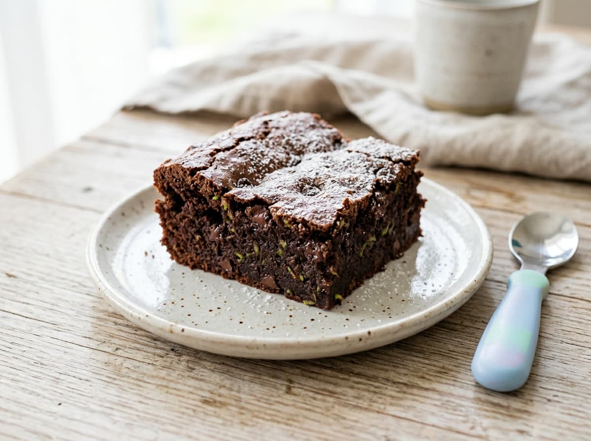 Saftige Zucchini Schoko Brownies vom Blech für Kinder