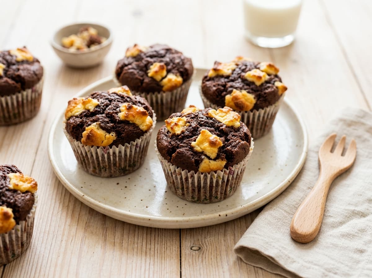 Schokoladige Zupfkuchen Muffins für kleine Hände