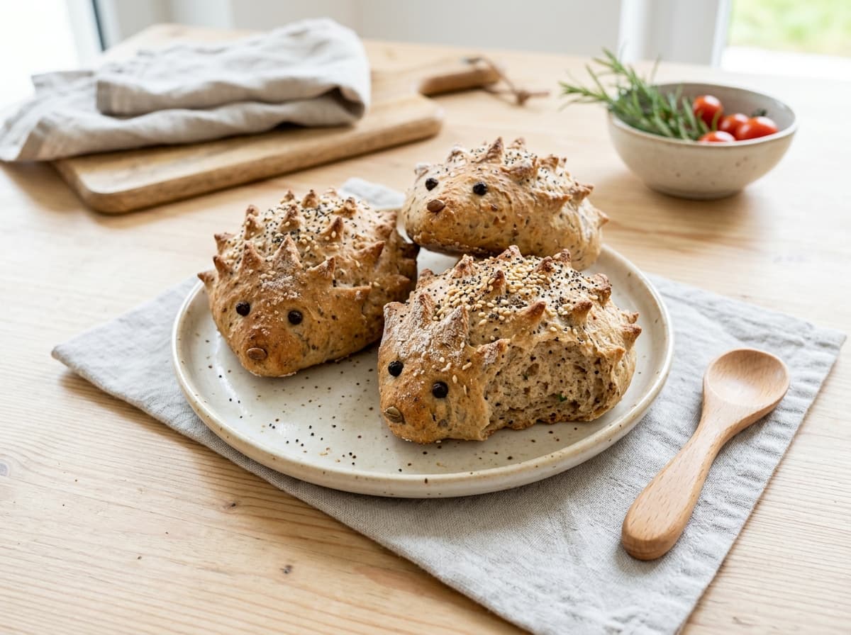 Herzhafte Igel-Brötchen aus Dinkelmehl: Ein Backspaß für Kinder