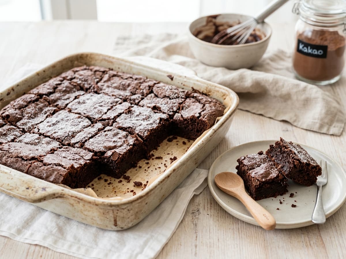 Saftige Schokoladenbrownies vom Blech zum gemeinsamen Backen