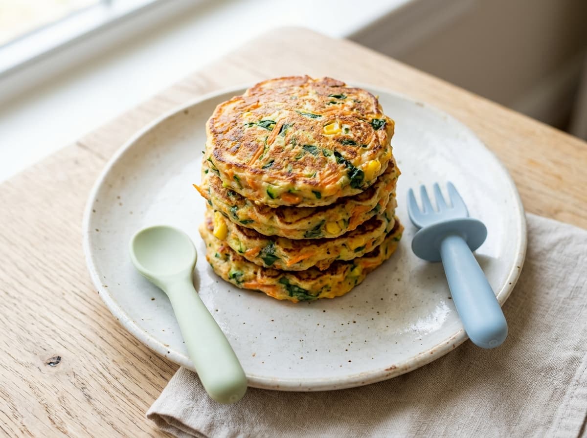 Herzhafte Vollkorn-Pfannkuchen mit Schinken und Käse für Familien