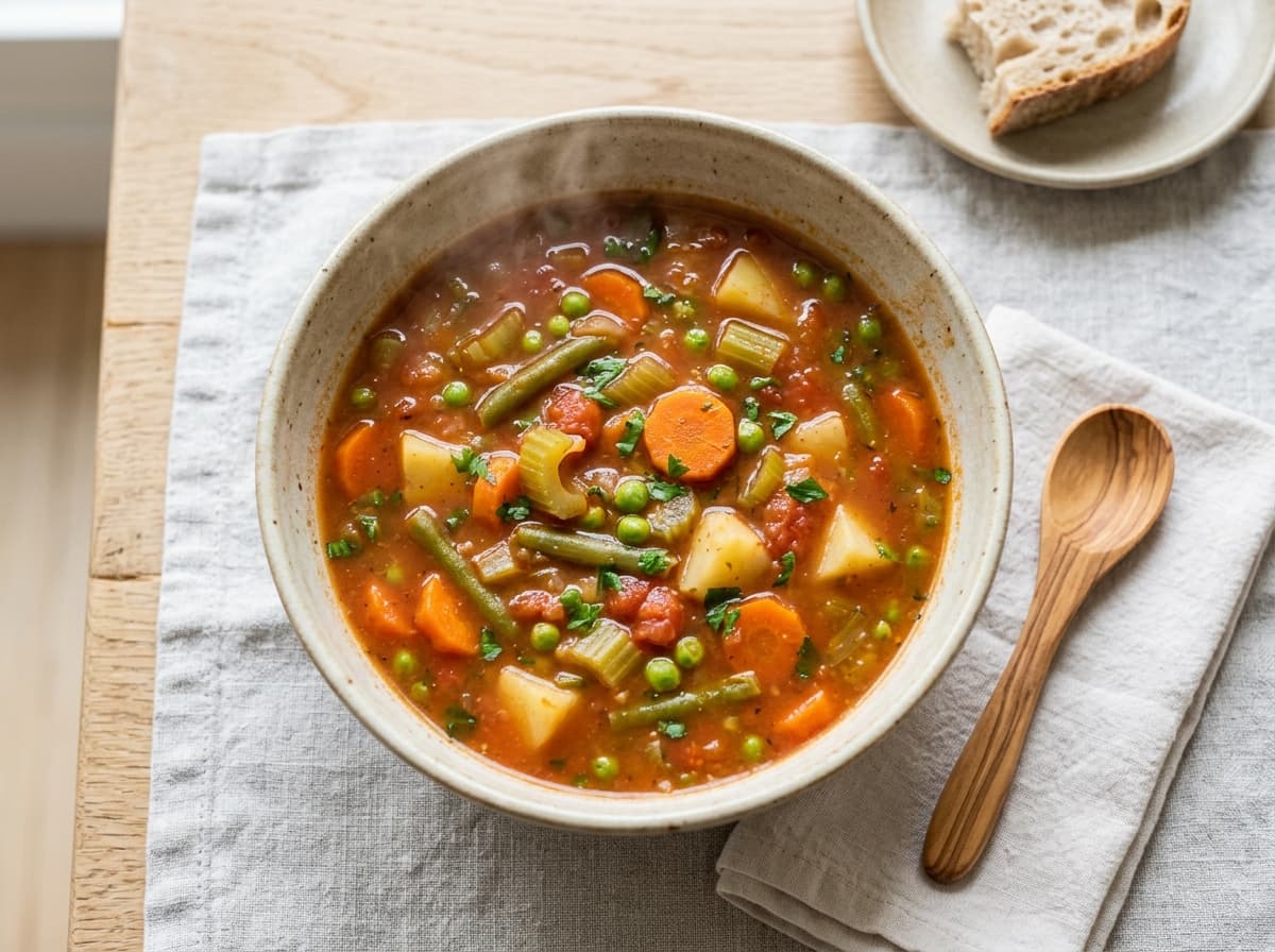 Cremige Kartoffel-Lauch-Suppe mit Vollkorn-Croutons und Wiener Würstchen