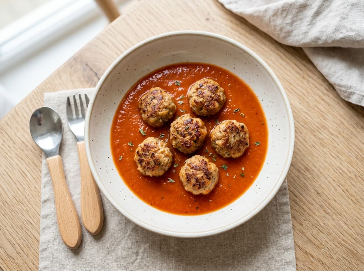 Saftige Frikadellen mit Kartoffelpüree und Rahmspinat für die Familie
