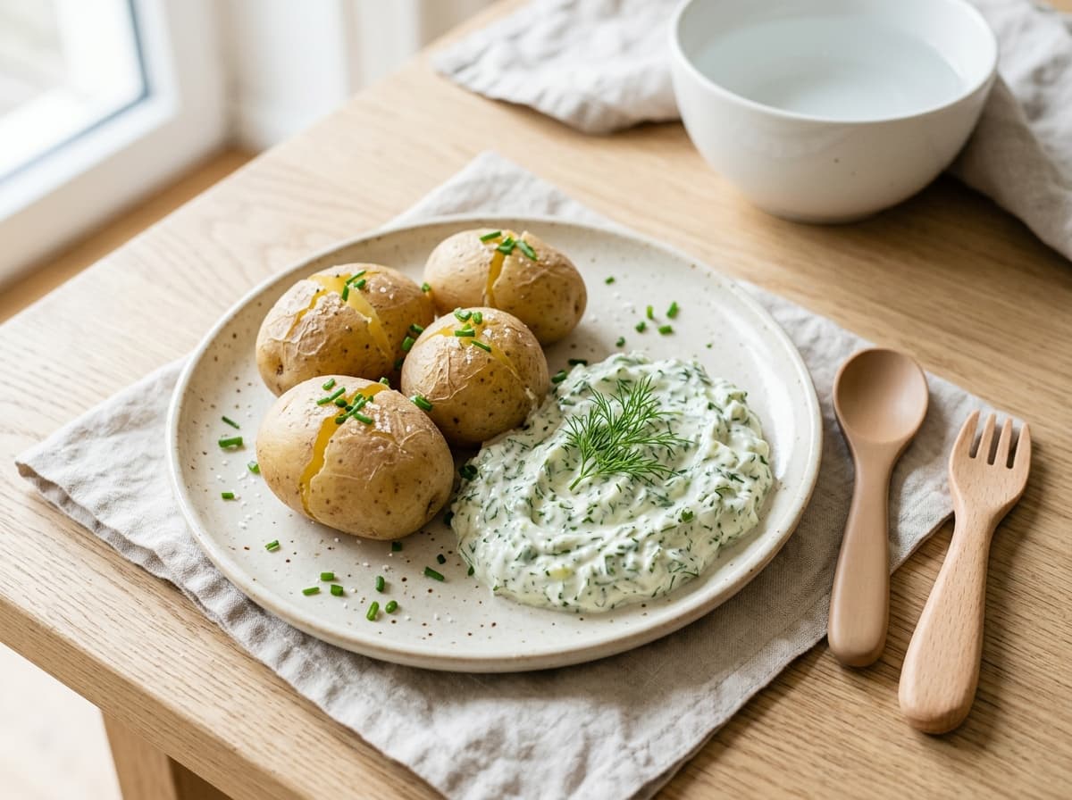 Rezept für die Schwangerschaft: Pellkartoffeln mit Kräuterquark