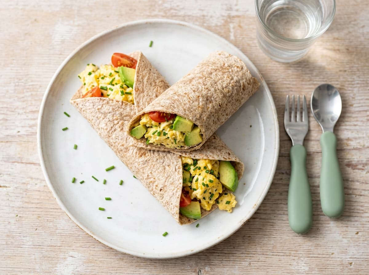 Rezept für die Schwangerschaft: Vollkorn-Wrap mit Rührei und Avocado