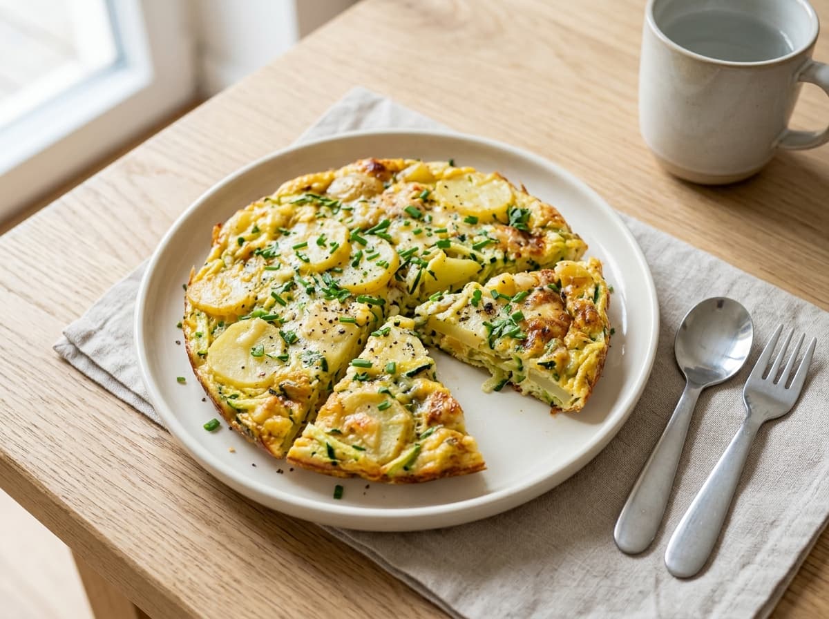 Mildes Kartoffel-Zucchini-Omelett