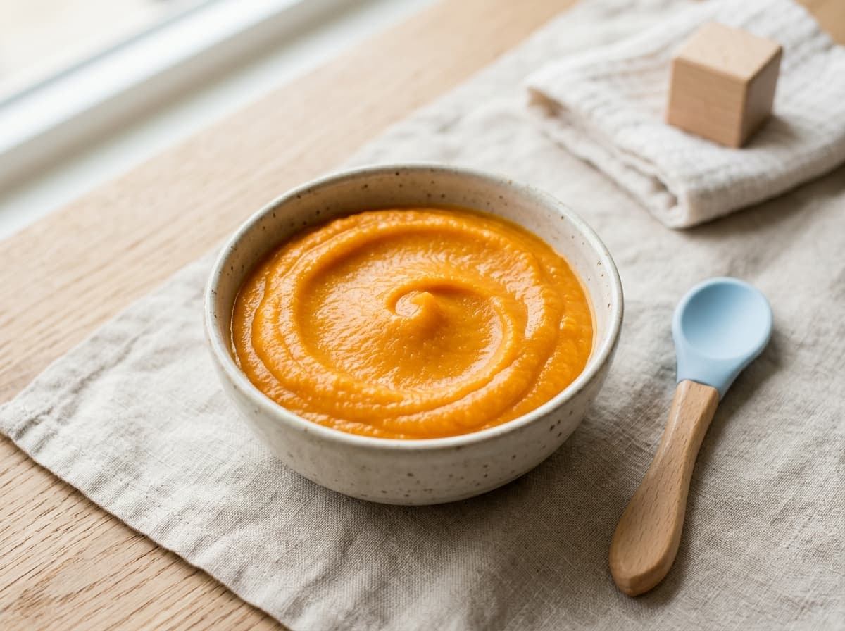 Weihnachtlicher Dinkelbrei mit Mandarine für Babys