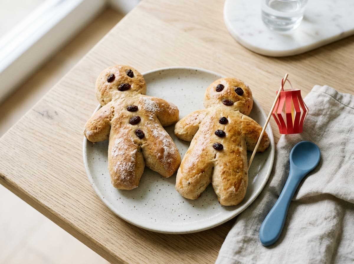 Milde Dinkel-Weckmänner zu St. Martin für Kleinkinder