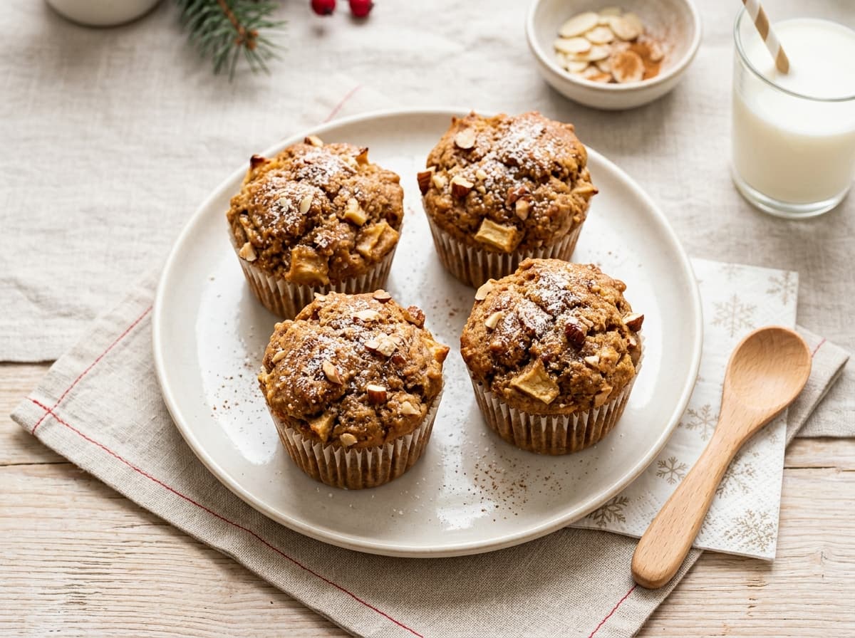 Milde Lebkuchen-Apfel-Muffins für die Adventszeit