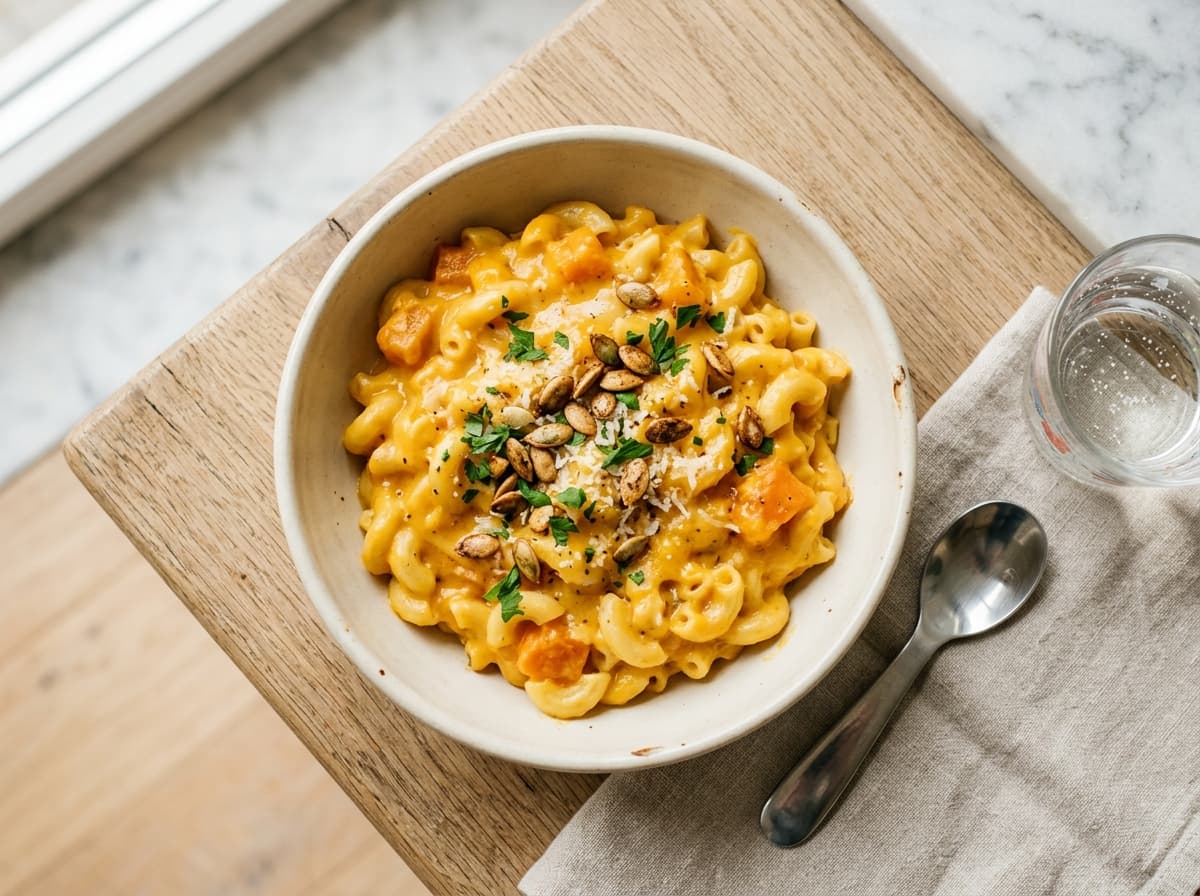 Cremige Kürbis-Mac-and-Cheese für den Herbst