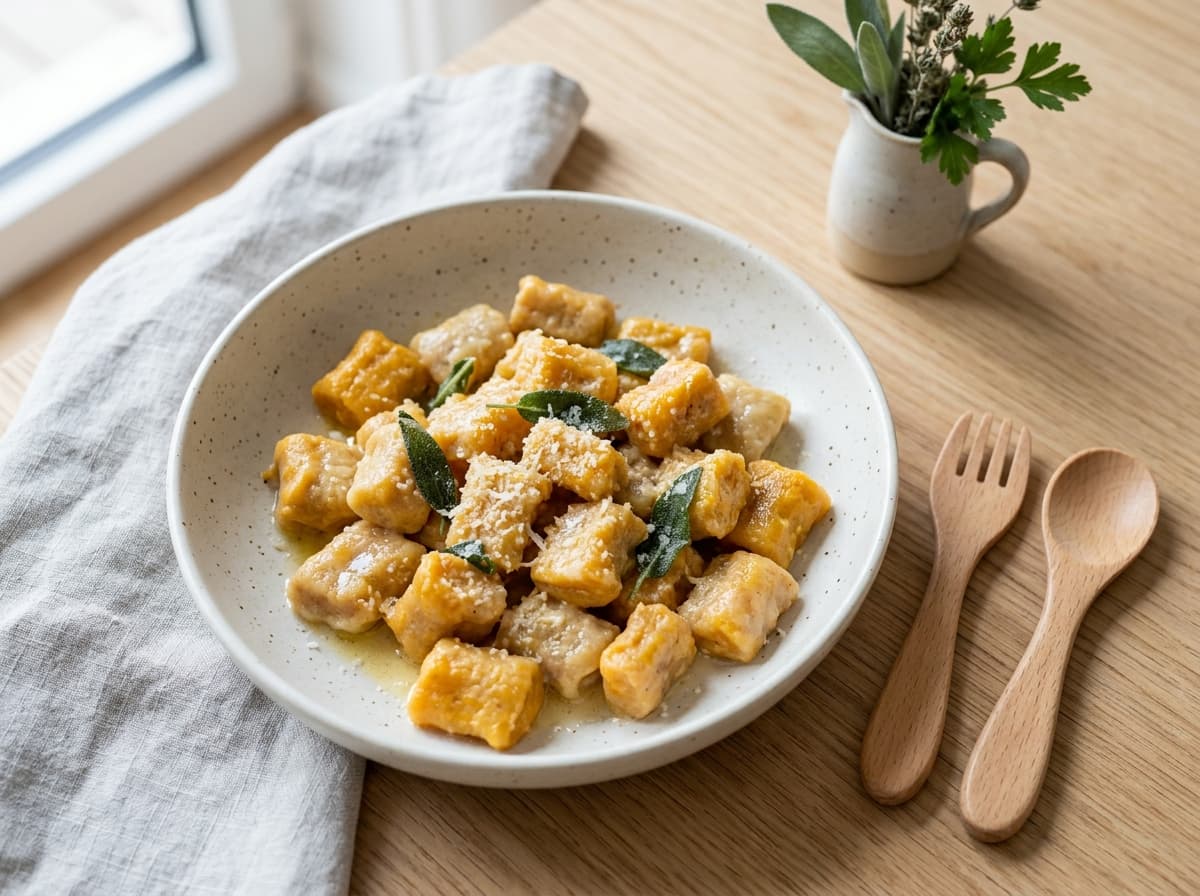 Selbstgemachte Kürbis-Kartoffel-Gnocchi für Kinder