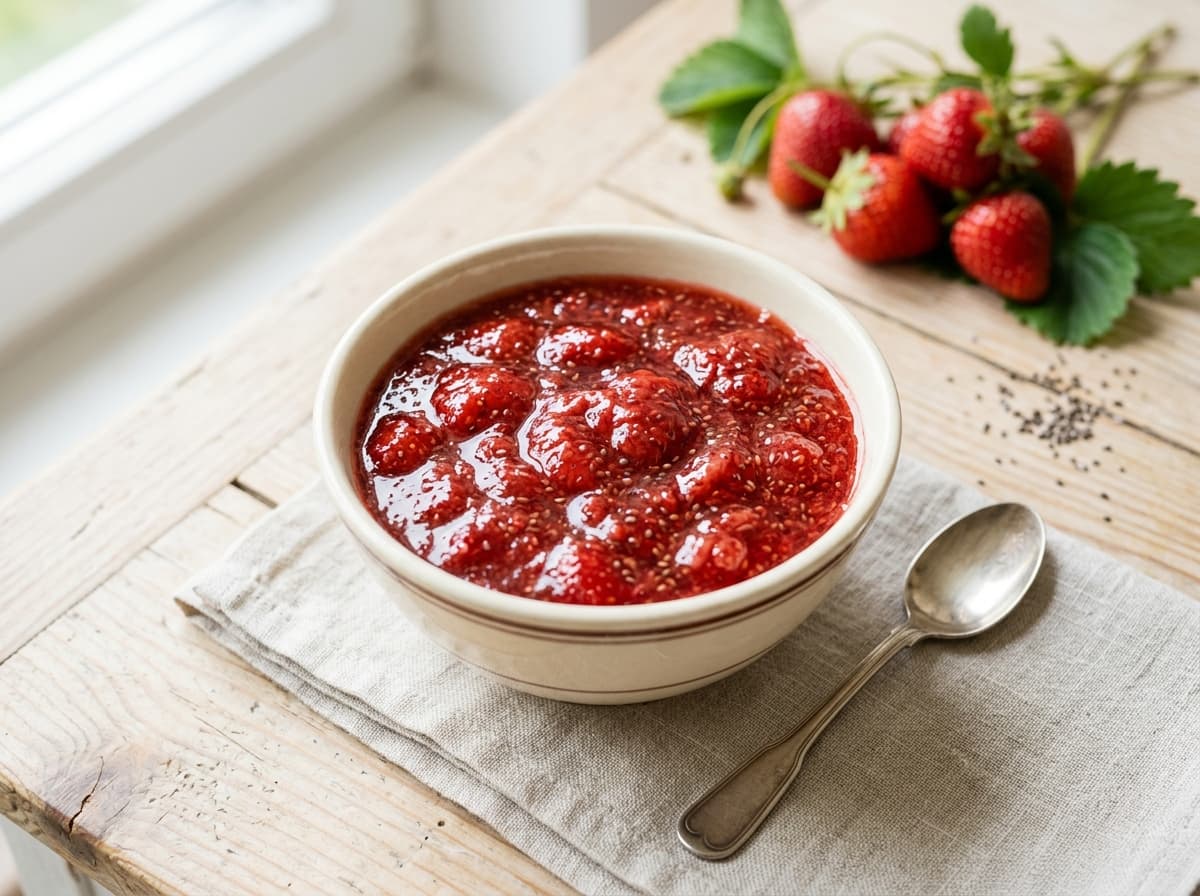 Schnelle Erdbeer-Chia-Marmelade ohne Zucker