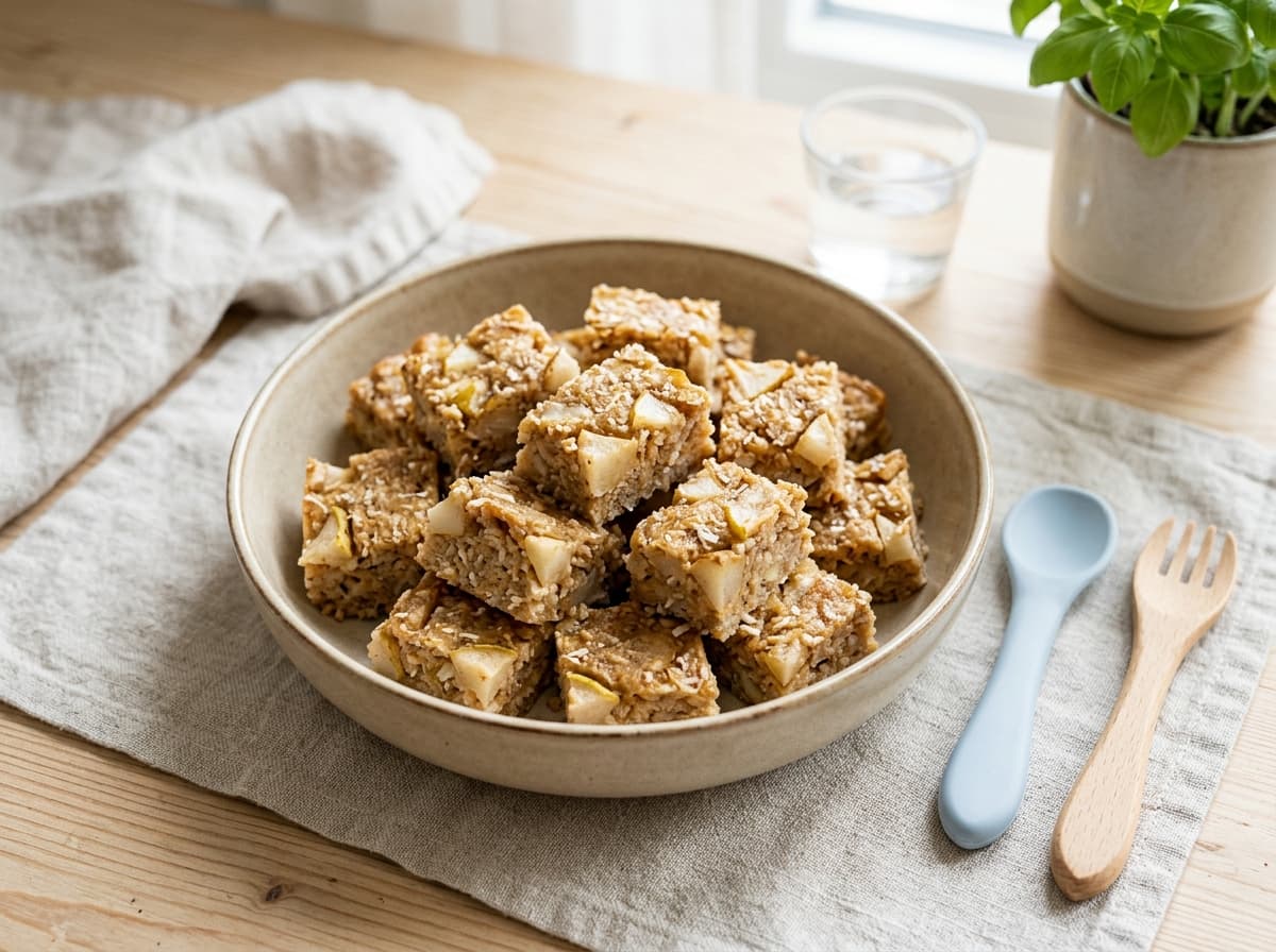 Fruchtige Birnen-Kokos-Würfel: Ein erfrischender Snack für Kleinkinder