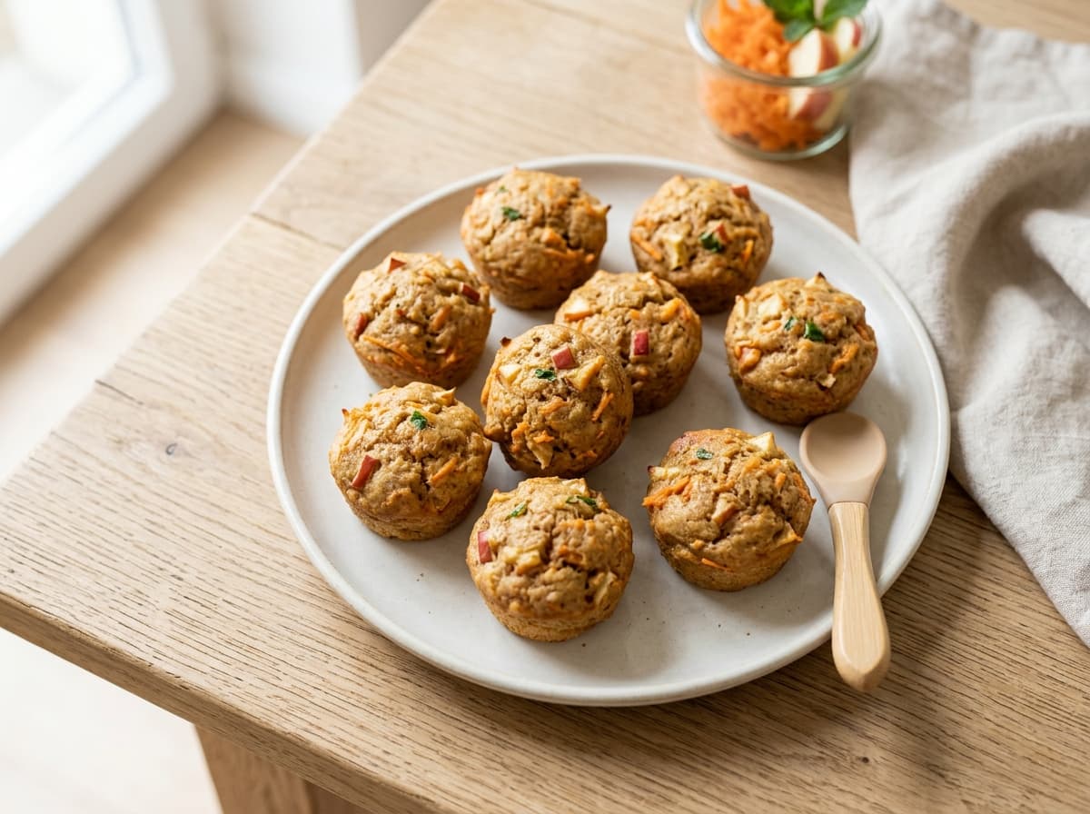 Saftige Karotten-Apfel-Minimuffins für Kleinkinder