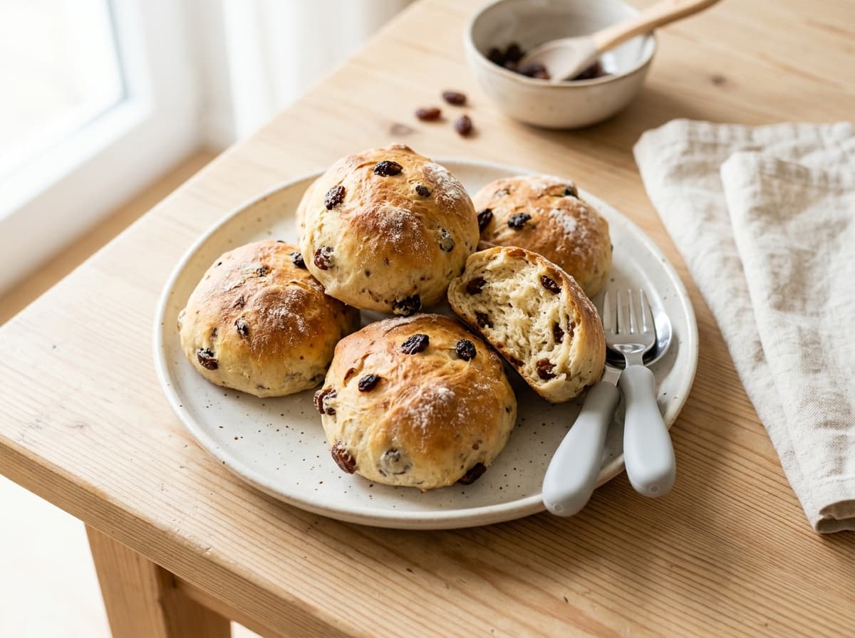 Weiche Quark-Rosinen-Brötchen für Kleinkinder