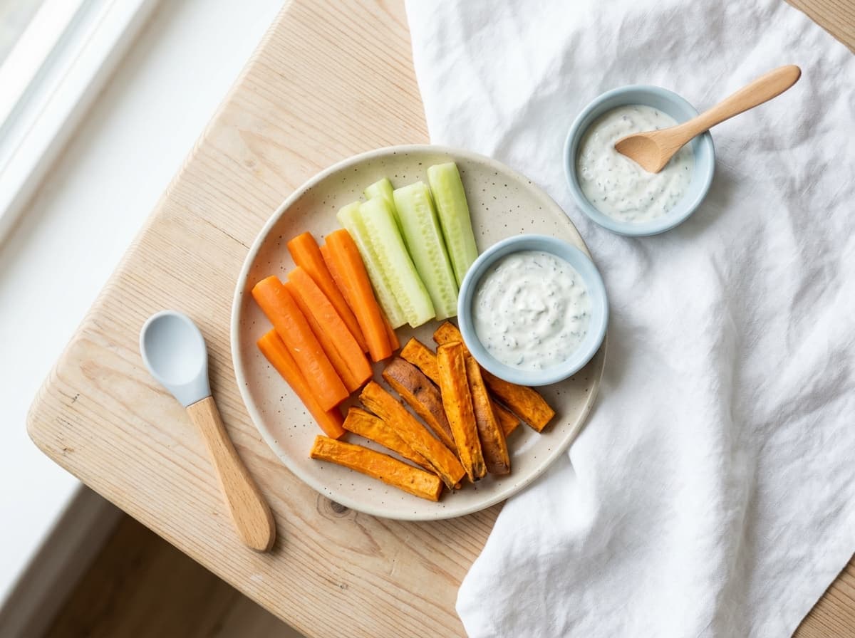 Farbenfroher Rote-Bete-Hummus mit knackigen Gemüsesticks