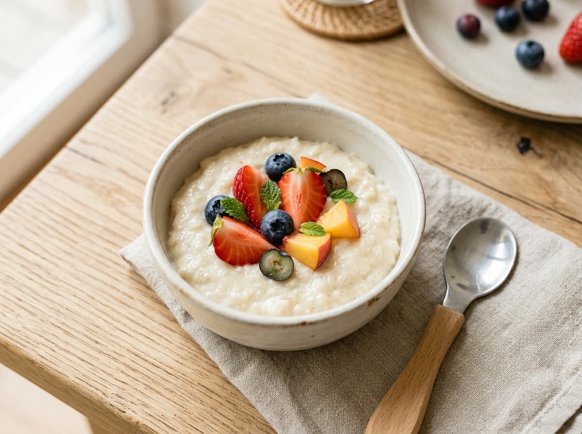 Sättigender Erdbeer-Bananen-Smoothie mit Haferflocken