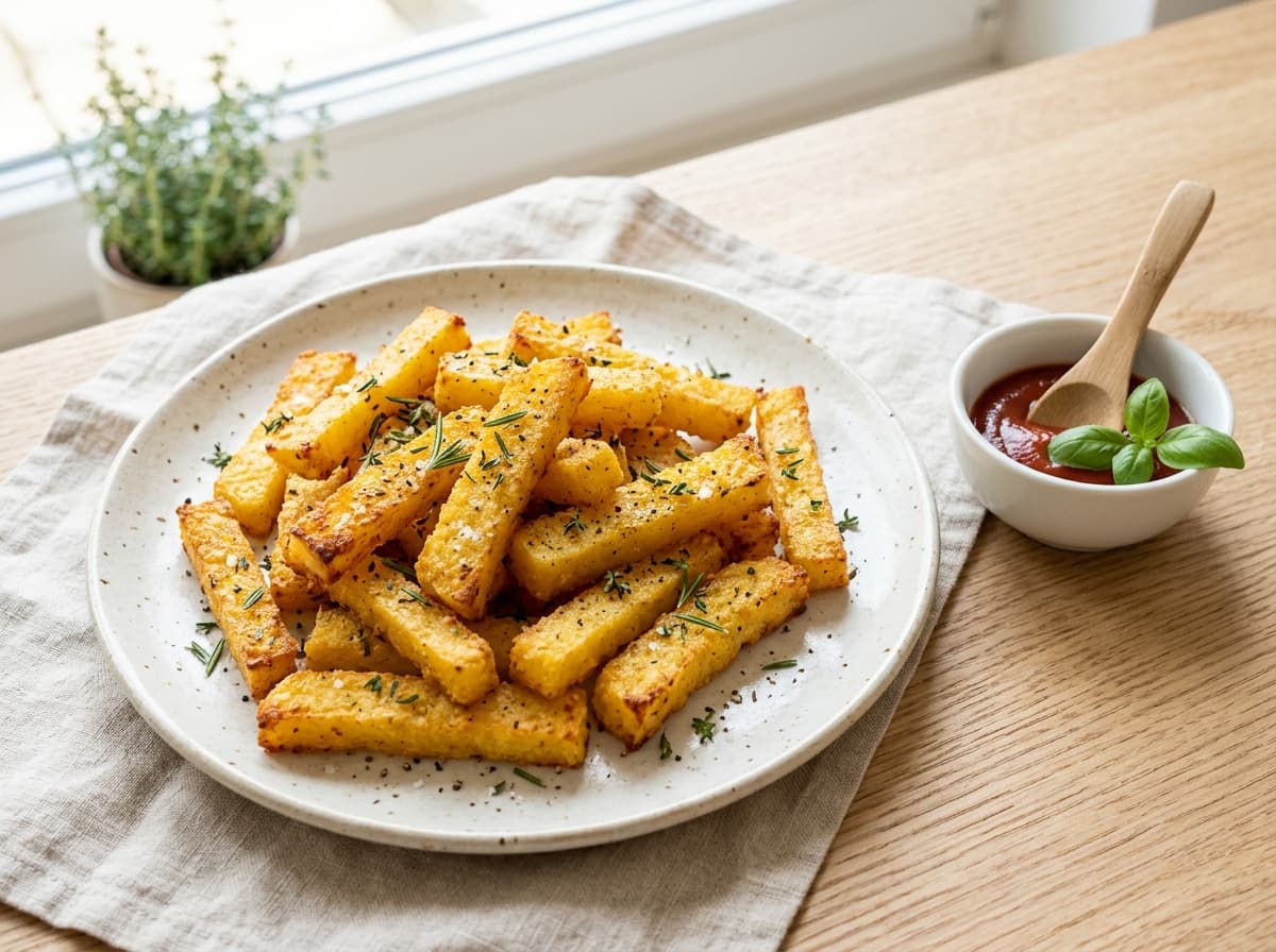 Knusprige Polenta-Pommes aus dem Ofen