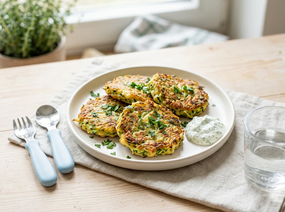 Herzhafte Zucchini-Käse-Taler aus der Pfanne