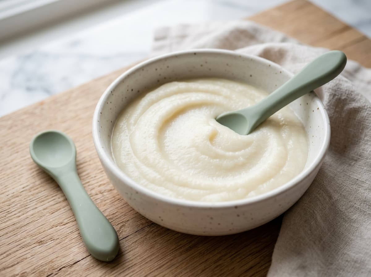 Warmer Gurken-Kartoffel-Brei mit feiner Pute