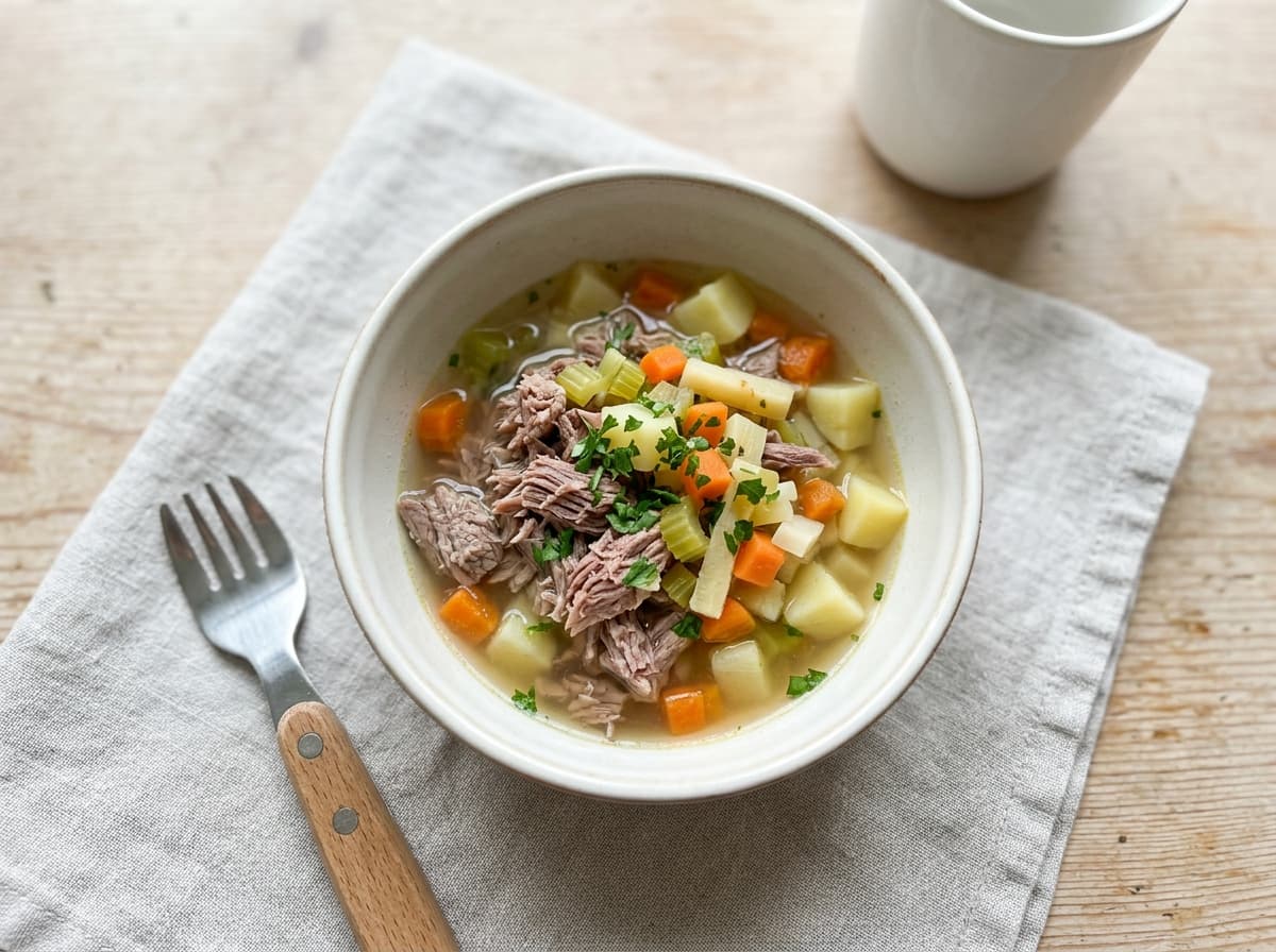 Zarter Tafelspitz mit Wurzelgemüse und Kartoffeln für Kleinkinder